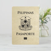 Champagne Philippines Pass Save the Date (Stehend Vorderseite)