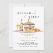 Champagne Picnic | Niedliches Brautparty Brunch Einladung (Vorderseite)