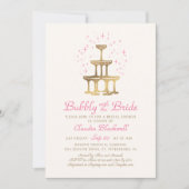 Champagne Pink Bridal Dusche Einladung (Vorderseite)