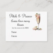 Champagne Pink Floral Brautparty Hochzeitsspiel Begleitkarte (Vorderseite)