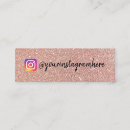 Champagne Pink Glitzer Instagram Mini Visitenkarte