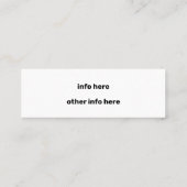 Champagne Pink Glitzer Instagram Mini Visitenkarte (Rückseite)