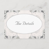 Champagne Pink Lace Wedding Card Begleitkarte (Rückseite)