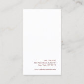 Champagne Pink Ombre Glitzer Beauty Visitenkarte (Rückseite)