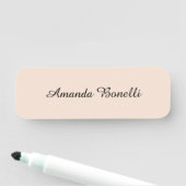 Champagne Pink Plain Simple Minimalist Modern Namensschild (Beispiel)