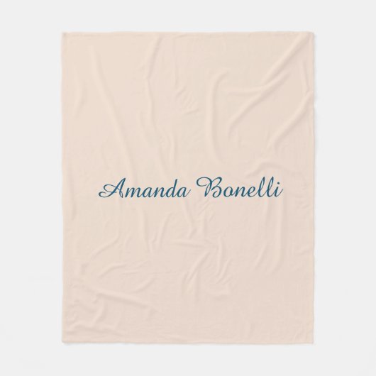 Champagne Pink Schlicht Einfach Minimalistisch mod Fleecedecke (Vorderseite)