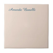 Champagne Pink Schlicht Einfach Minimalistisch mod Fliese (Vorderseite)