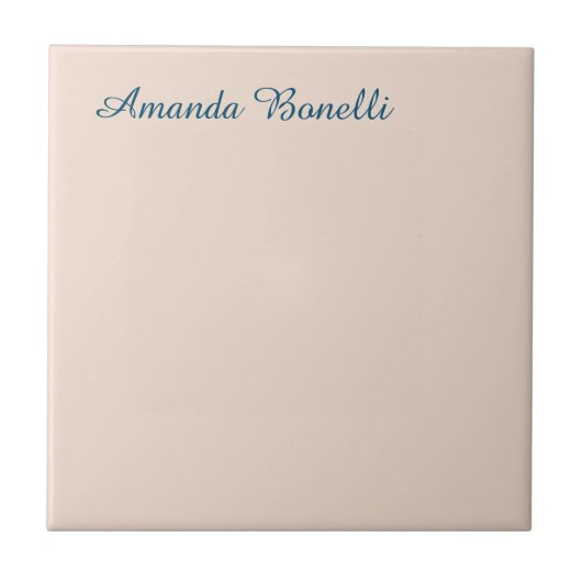 Champagne Pink Schlicht Einfach Minimalistisch mod Fliese (Vorderseite)