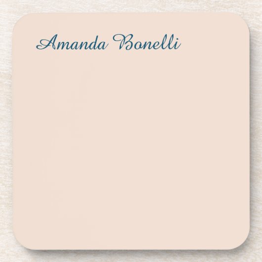 Champagne Pink Schlicht Einfach Minimalistisch mod Getränkeuntersetzer (Vorderseite)