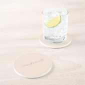 Champagne Pink Schlicht Einfach Minimalistisch mod Getränkeuntersetzer (Seite)