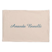 Champagne Pink Schlicht Einfach Minimalistisch mod Kissenbezug (Rückseite)