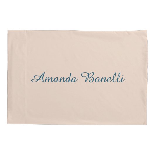 Champagne Pink Schlicht Einfach Minimalistisch mod Kissenbezug (Rückseite)