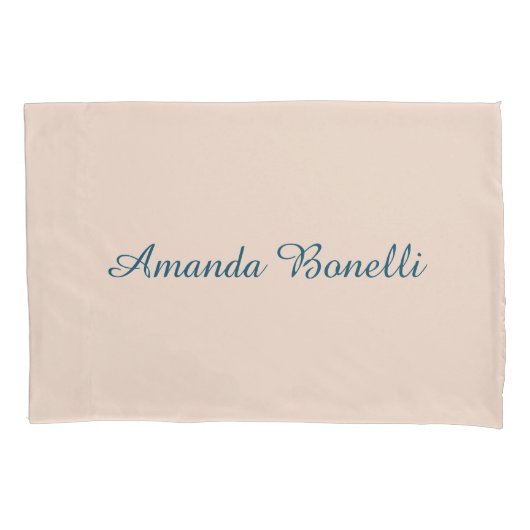 Champagne Pink Schlicht Einfach Minimalistisch mod Kissenbezug (Vorderseite)