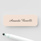 Champagne Pink Schlicht Einfach Minimalistisch mod Namensschild (Beispiel)