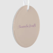 Champagne Pink Schlicht Einfach Minimalistisch mod Ornament (Vorderseite)