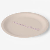 Champagne Pink Schlicht Einfach Minimalistisch mod Pappteller (Schrägansicht)