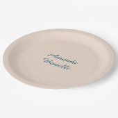 Champagne Pink Schlicht Einfach Minimalistisch mod Pappteller (Schrägansicht)