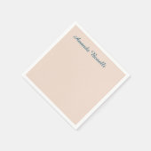 Champagne Pink Schlicht Einfach Minimalistisch mod Serviette (Ecke)