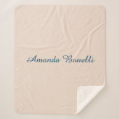 Champagne Pink Schlicht Einfach Minimalistisch mod Sherpadecke (Vorderseite)