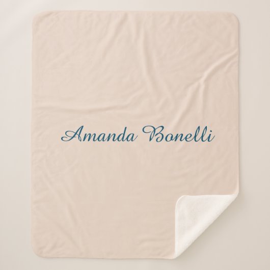 Champagne Pink Schlicht Einfach Minimalistisch mod Sherpadecke (Vorderseite)