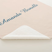 Champagne Pink Schlicht Einfach Minimalistisch mod Sherpadecke (3/4)