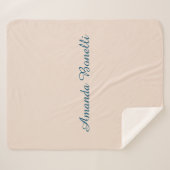 Champagne Pink Schlicht Einfach Minimalistisch mod Sherpadecke (Vorderseite (Horizontal))