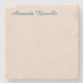 Champagne Pink Schlicht Einfach Minimalistisch mod Steinuntersetzer (Vorderseite)