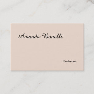Champagne Pink Schlicht Einfach Minimalistisch mod Visitenkarte