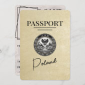 Champagne Polen Pass Save the Date (Vorne/Hinten)