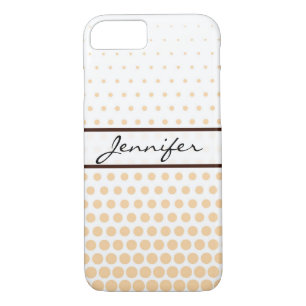 Champagne Polka Dot Elegant Modernes Weiß iPhone 8/7 Hülle