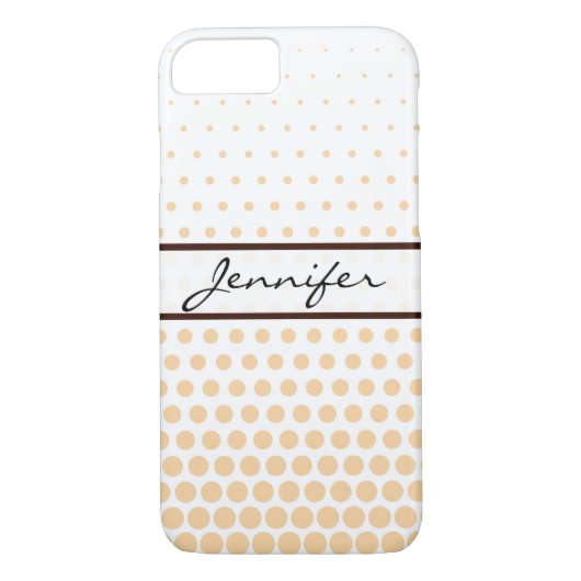 Champagne Polka Dot Elegant Modernes Weiß Case-Mate iPhone Hülle (Rückseite)
