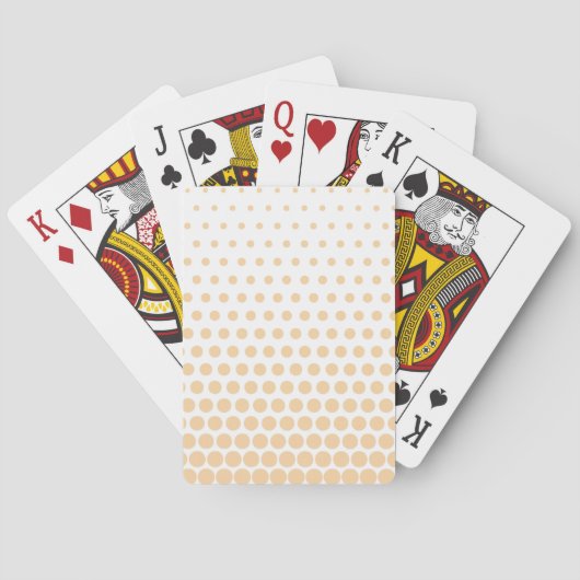 Champagne Polka Dot Modern White Spielkarten (Rückseite)