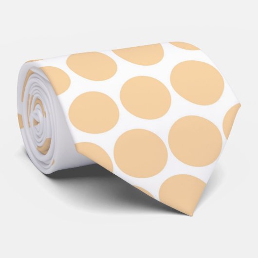 Champagne Polka Dots Modern White Krawatte (Gerollt)