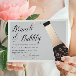 Champagne Pop Brautparty Brunch Folieneinladung