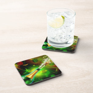 Champagne-Pop Getränkeuntersetzer