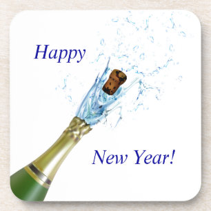 Champagne Popping Getränkeuntersetzer