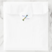 Champagne Popping Herz-Aufkleber (Tasche)