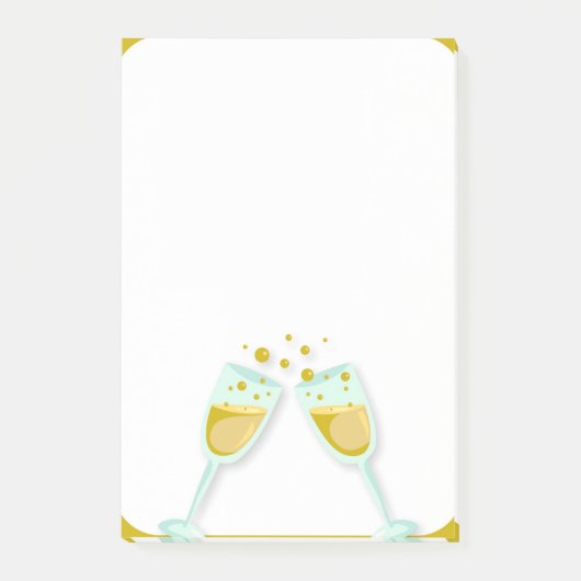 "Champagne" Post-it Klebezettel (Vorderseite)