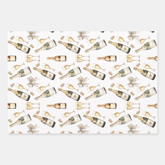 Champagne Prosecco Lover Geschenkpapier Set (Vorderseite 2)