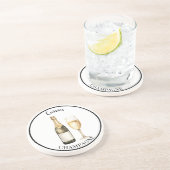 Champagne Prosecco Lover Name Stone Getränkeuntersetzer (Seite)