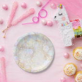 Champagne Rainbow Bokeh Glitzer Glam Party Pappteller (Party)