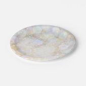 Champagne Rainbow Bokeh Glitzer Glam Party Pappteller (Schrägansicht)