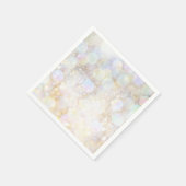 Champagne Rainbow Bokeh Glitzer Glam Party Serviette (Ecke)