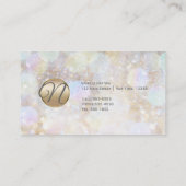Champagne Rainbow Bokeh Glitzer Glam Trendy Modern Visitenkarte (Rückseite)