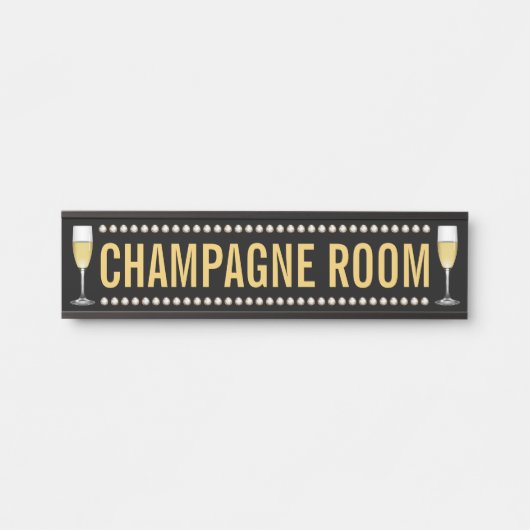 Champagne-Raum Türschild (Vorderseite )