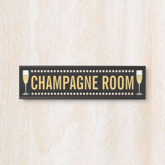 Champagne-Raum Türschild (Vorderseite )