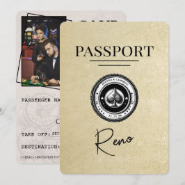 Champagne Reno Passport Save the Date