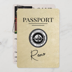 Champagne Reno Passport Save the Date