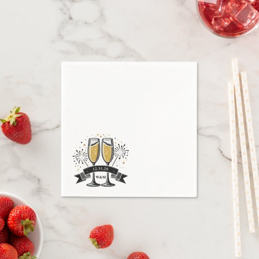 Champagne Ribbon Serviette (Beispiel)