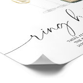 Champagne - Ringjagd Brautparty Poster (Ecke)